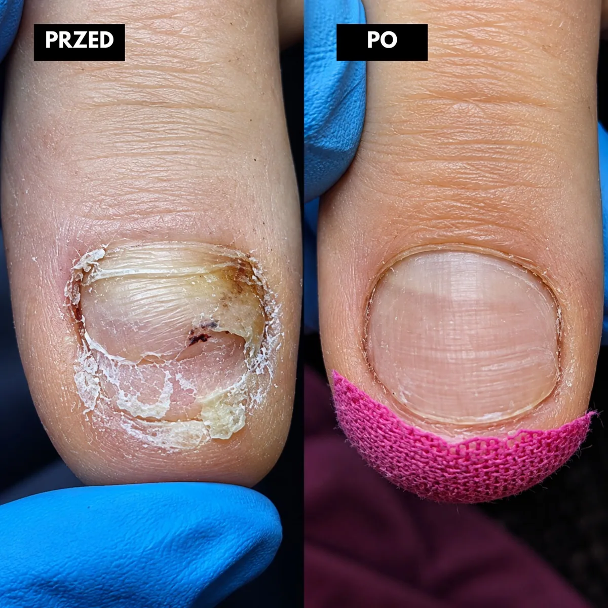 Efekt terapii podologicznej przed i po – FootMed